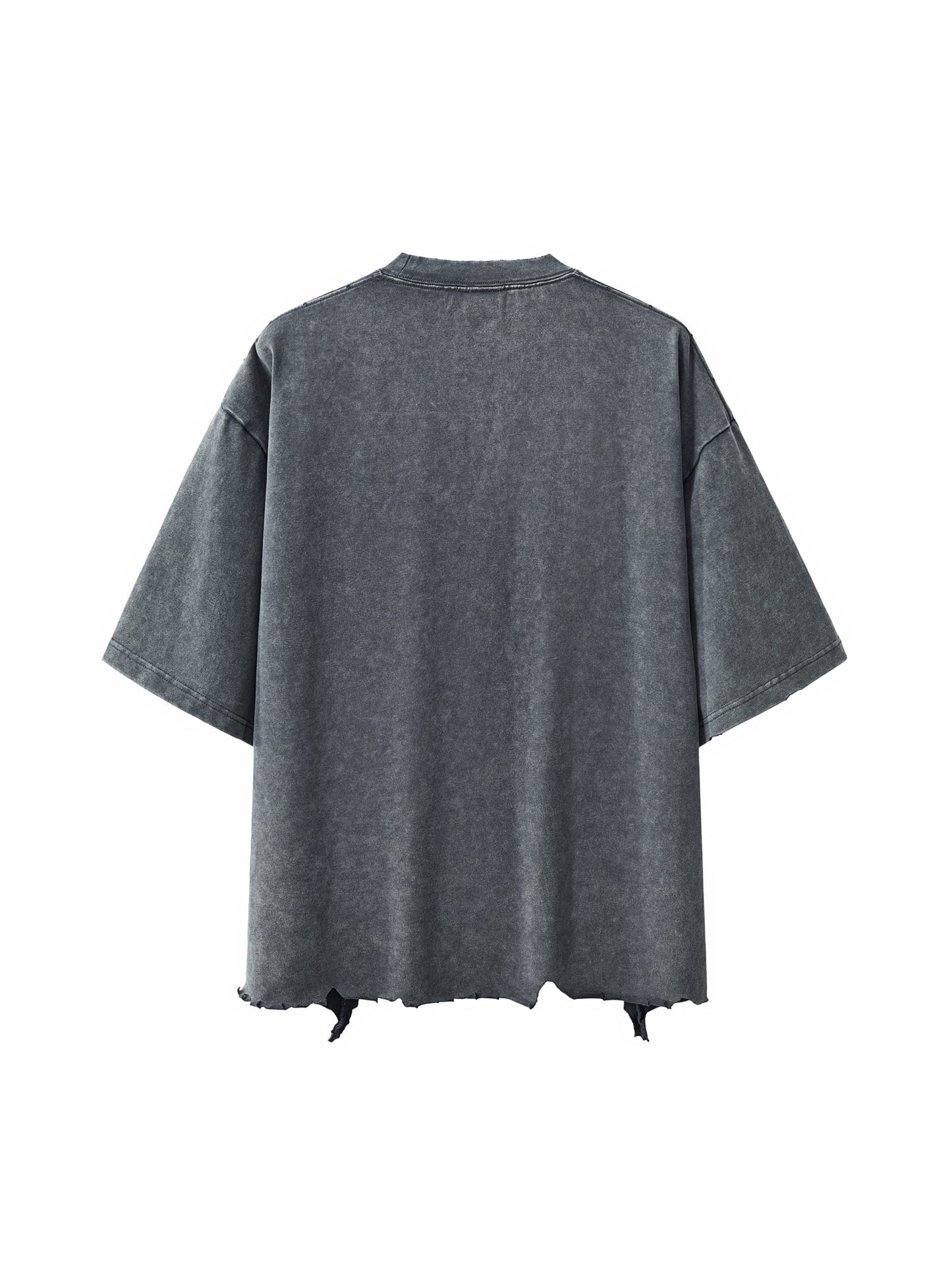 Snow Wash Raw-Hem Boxy T-shirt