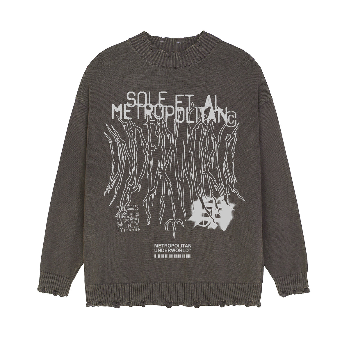 Vintage Washed Hand-Frayed Sweater