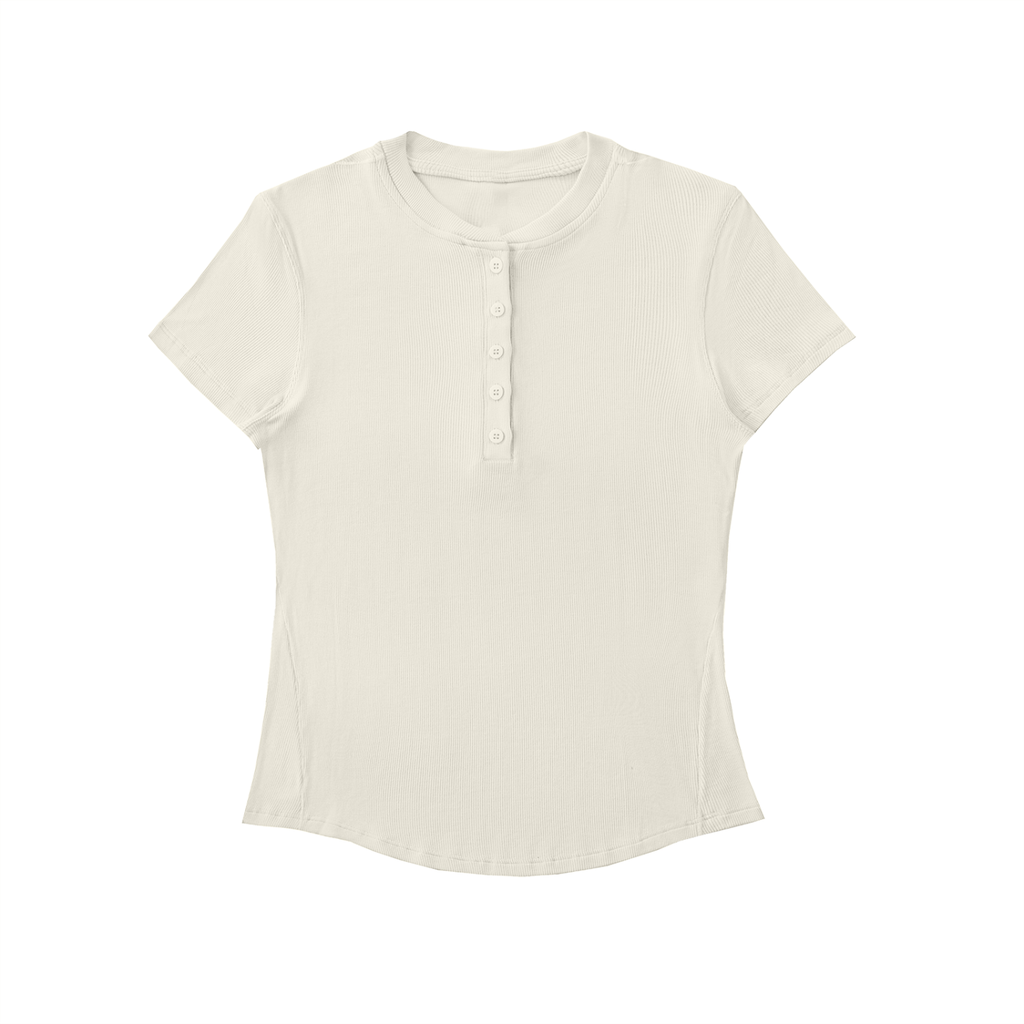 Modal Bodycon Henley Shirt