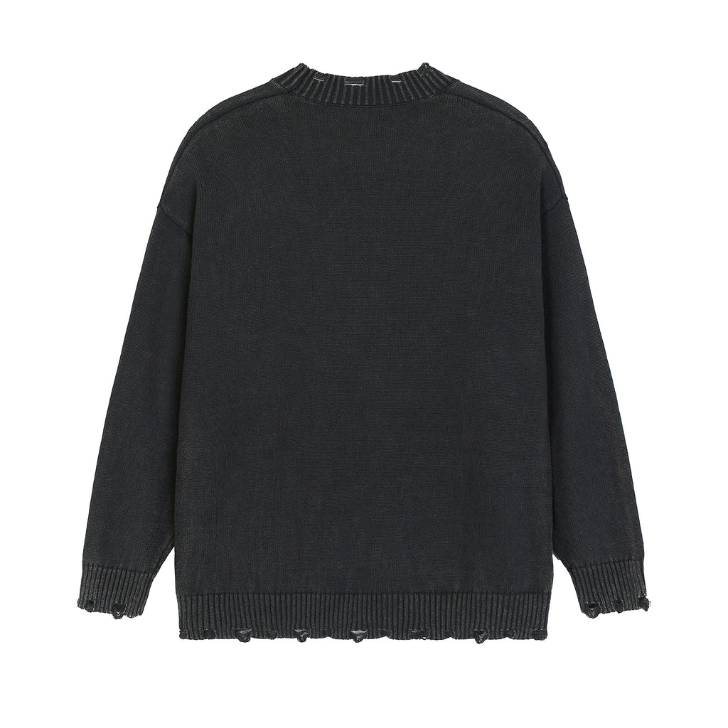 Vintage Washed Hand-Frayed Sweater