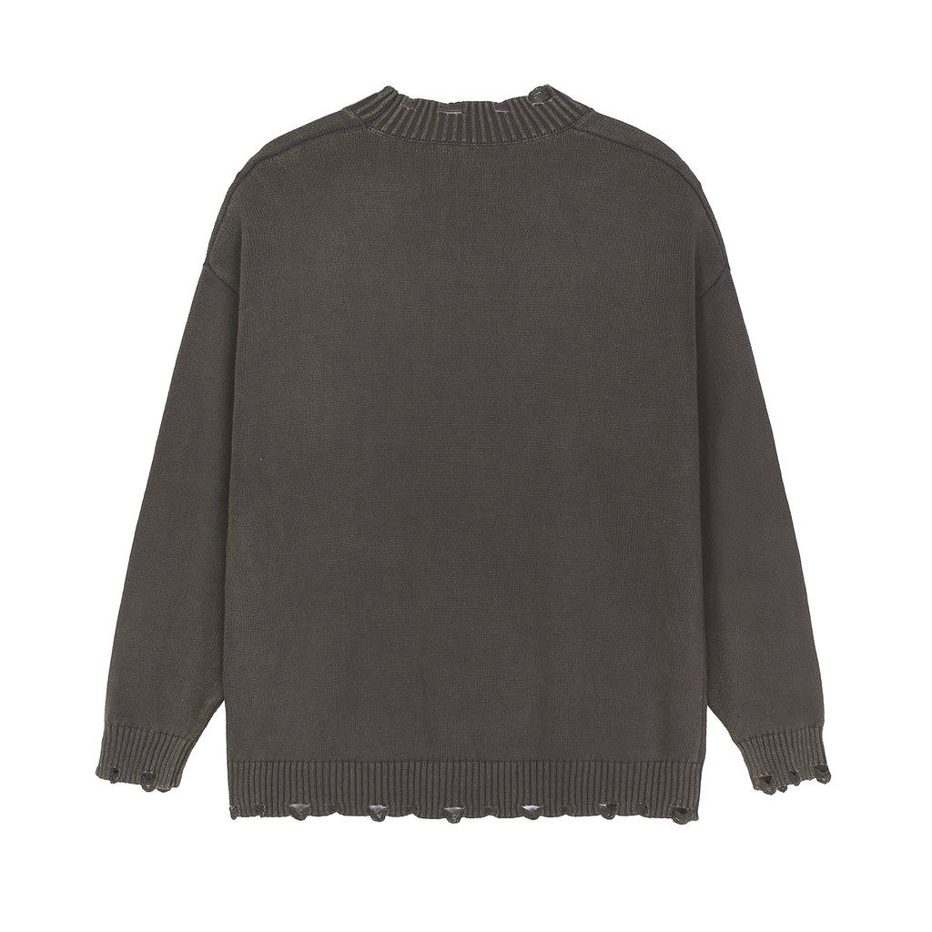 Vintage Washed Hand-Frayed Sweater