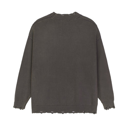 Vintage Washed Hand-Frayed Sweater