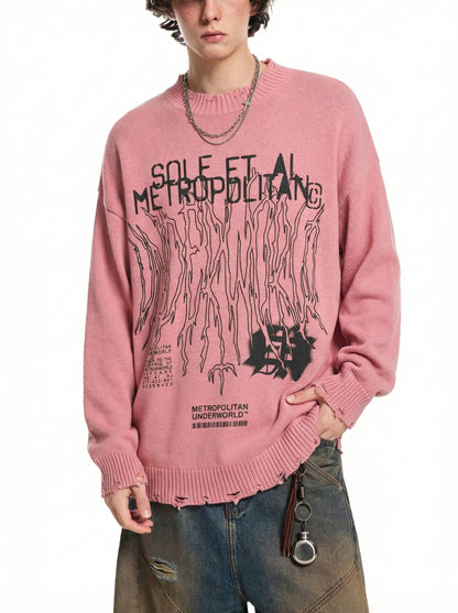 Vintage Washed Hand-Frayed Sweater 2