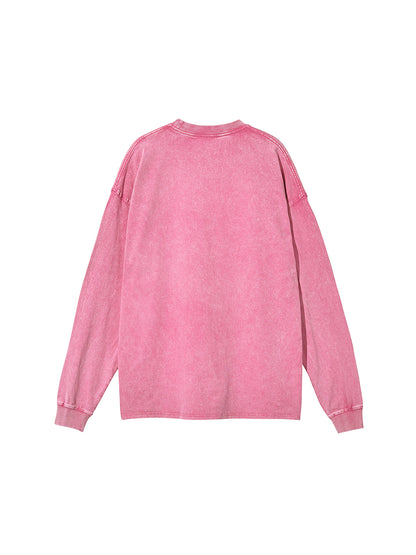 Acid Wash Oversize Long Sleeve T-Shirt