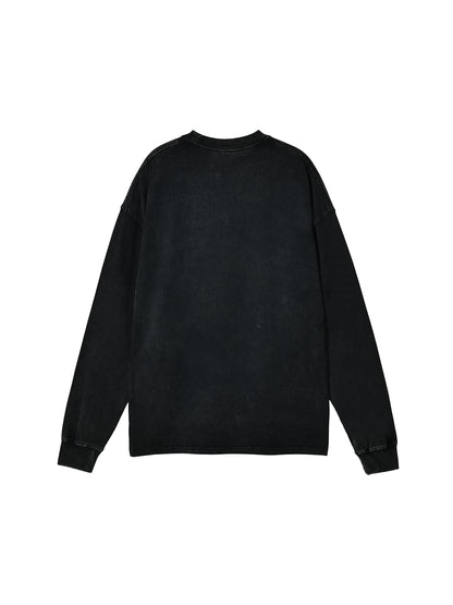 Acid Wash Oversize Long Sleeve T-Shirt