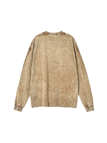 Acid Wash Oversize Long Sleeve T-Shirt