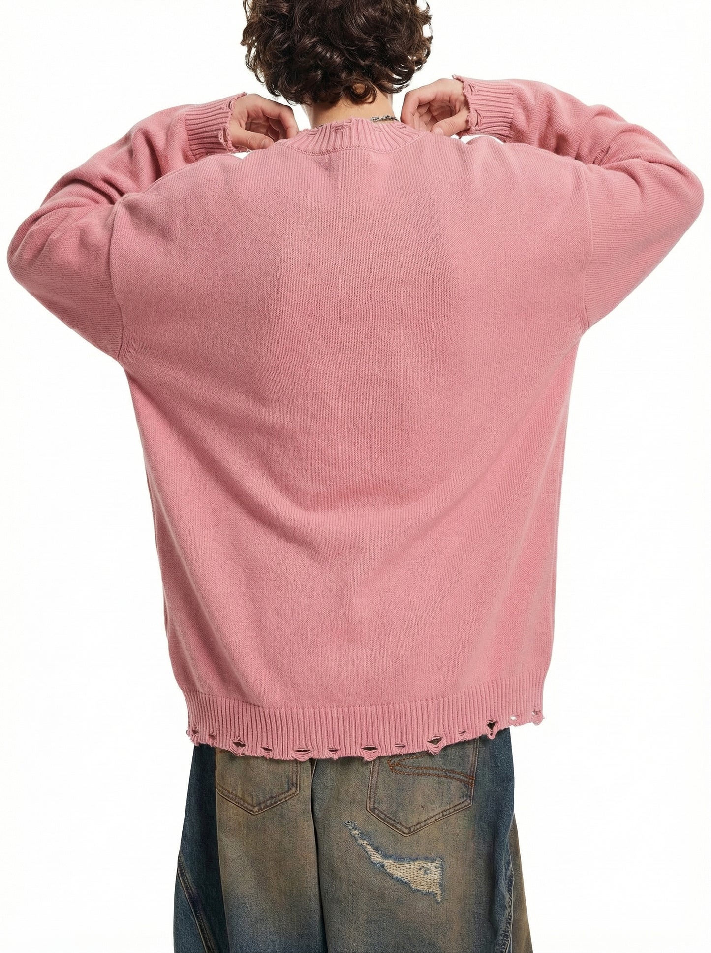 Vintage Washed Hand-Frayed Sweater 2