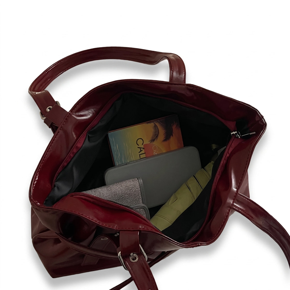 Numa Glossy Patent Tote