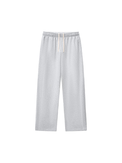 Fleece-Sweatpants mit Kontrastnähten