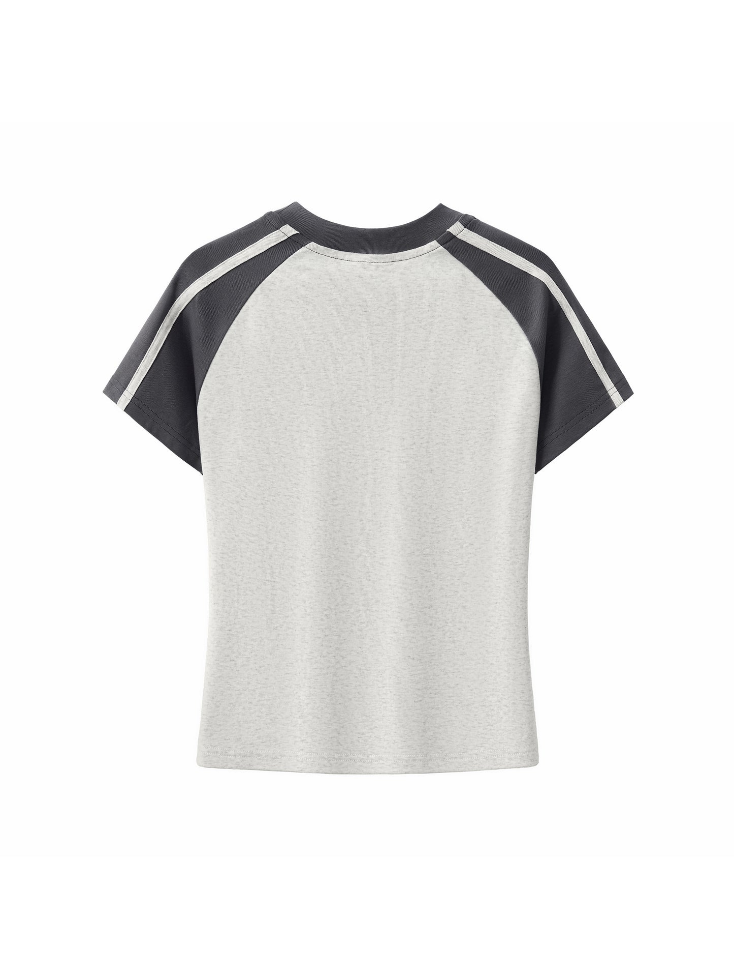 Contrast Stripes Bodycon Raglan  Sleeve T-Shirt