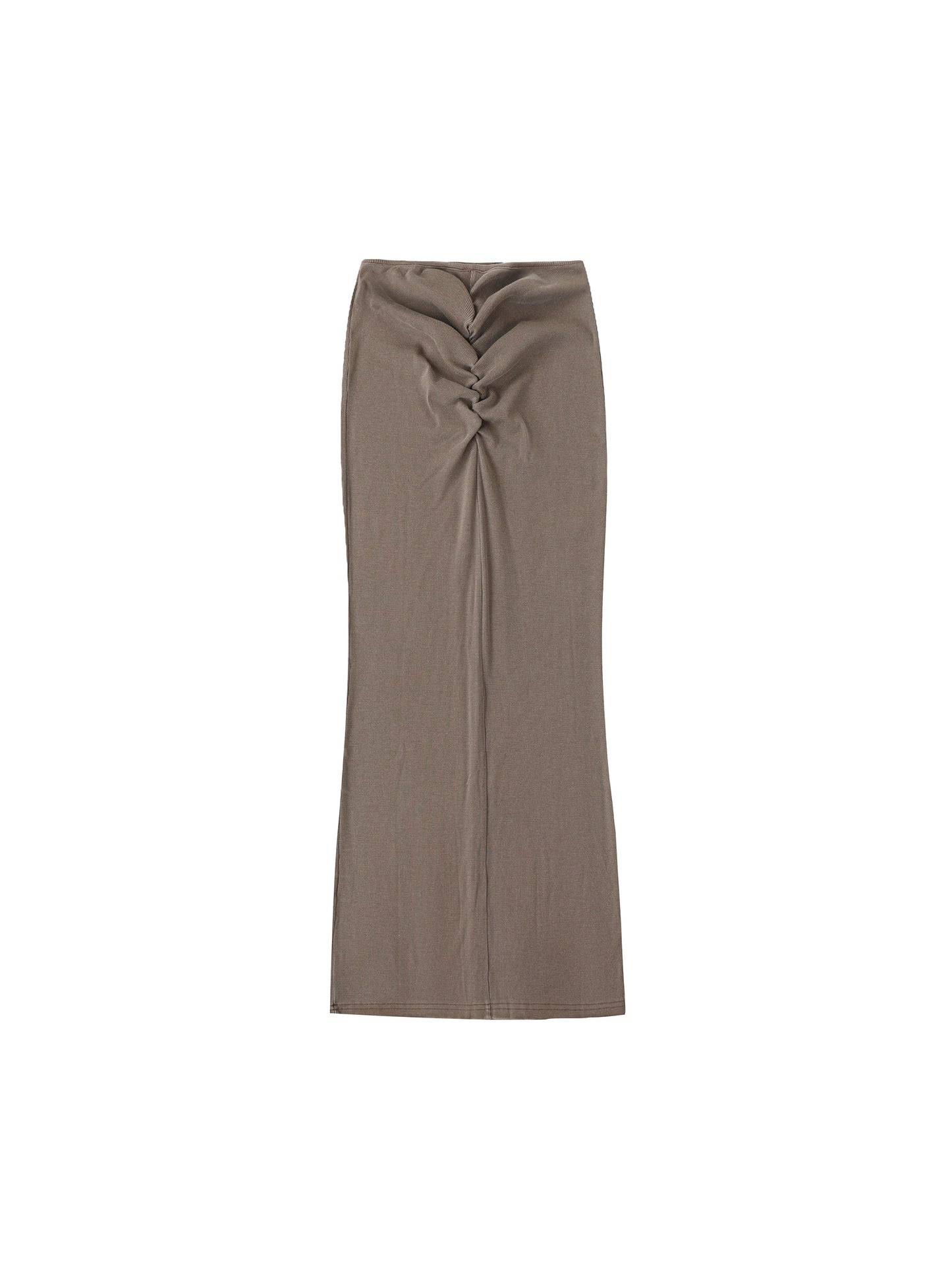 Gefärbter, gewaschener Maxirock mit Kordelzug