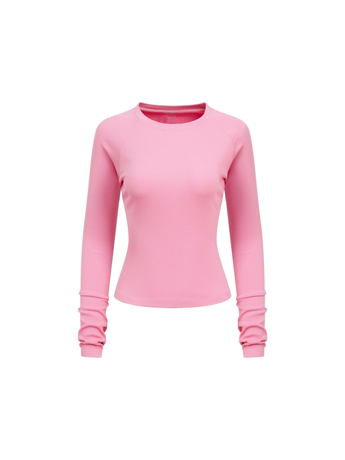 Dyed Washed Raglan Long Sleeve Slim T-Shirt