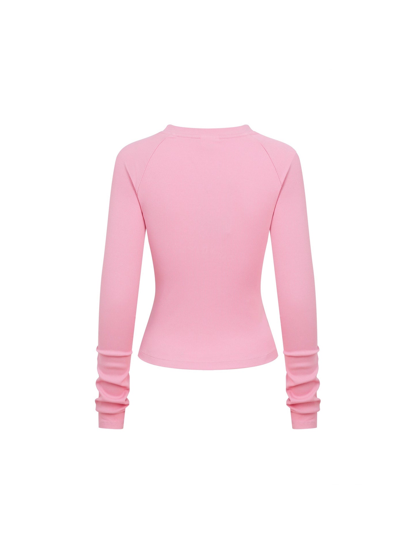 Dyed Washed Raglan Long Sleeve Slim T-Shirt