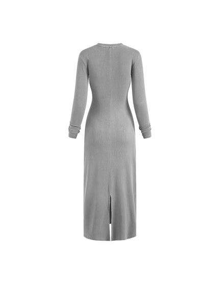 Dyed Washed Slit Maxi Dress