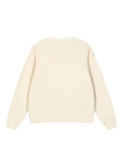 Knitted Round Neck Oversize Sweatshirt