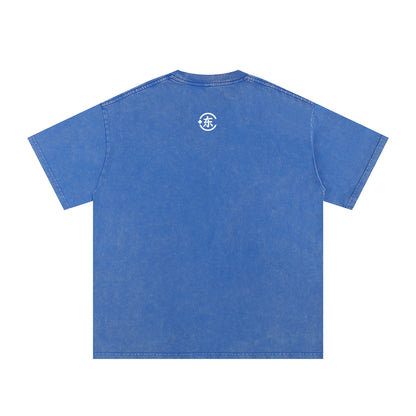 Unisex Snow Washed Oversized Cotton T-Shirt