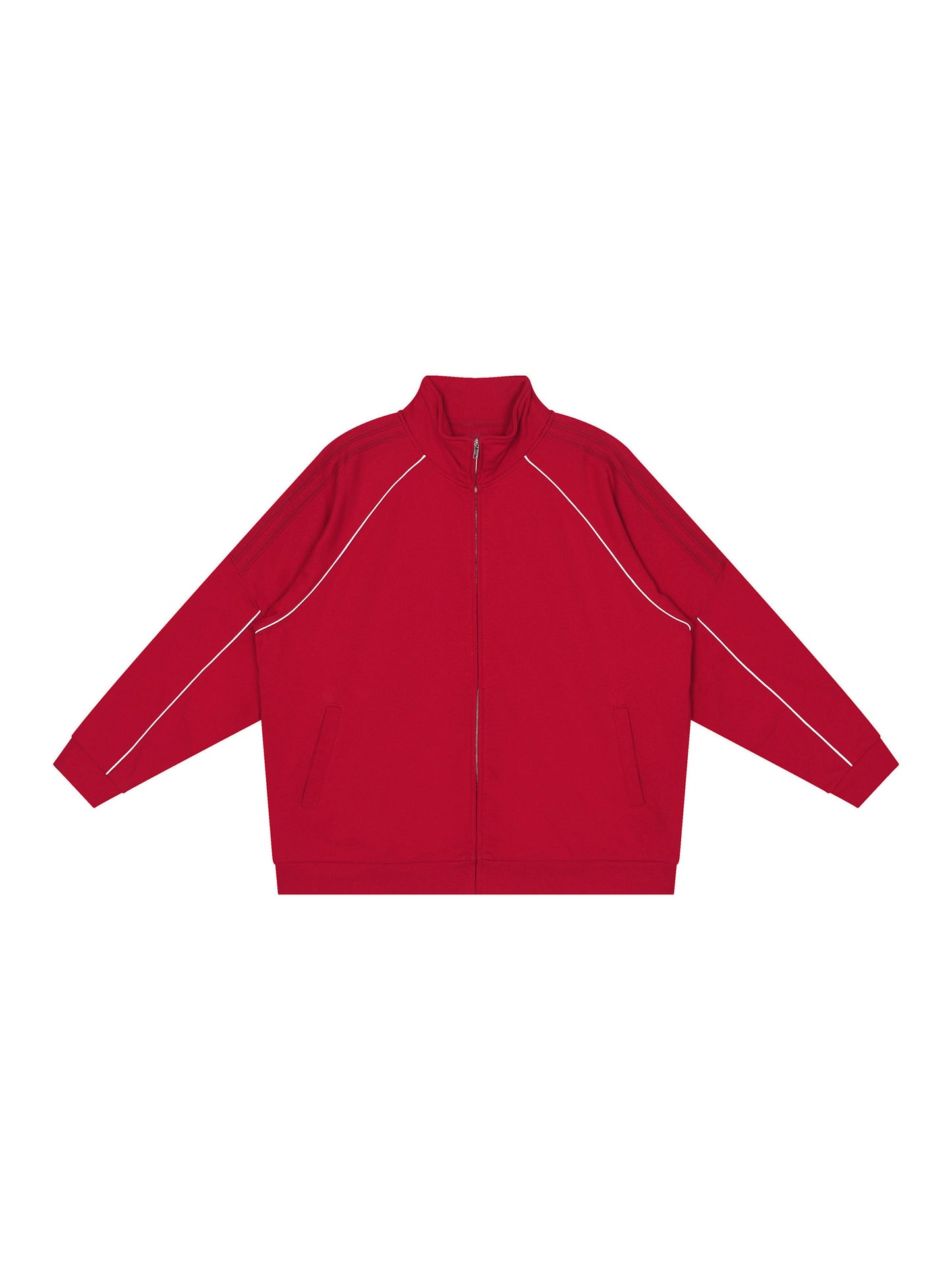 Reflection Striped Raglan Sleeve Jacket