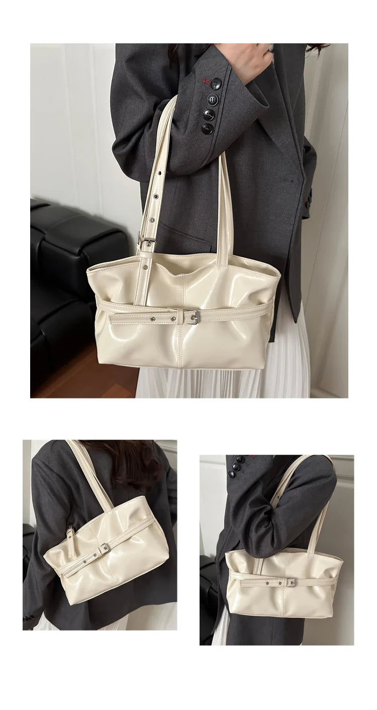 Numa Glossy Patent Tote