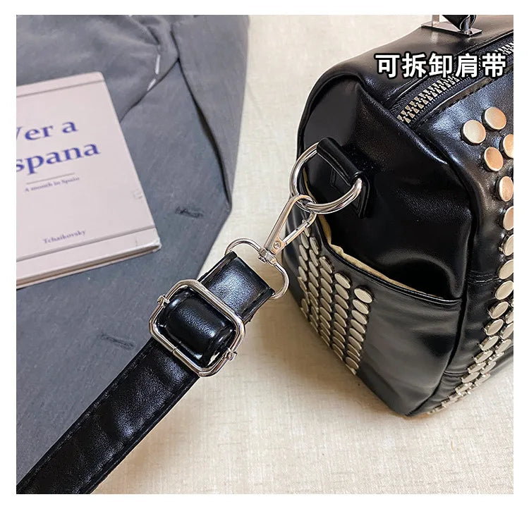 Convertible Studded Handbag