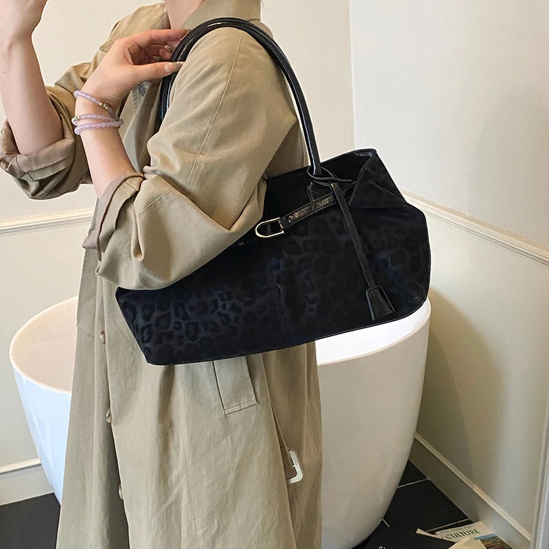 Leopard Print Slouchy Tote Bag