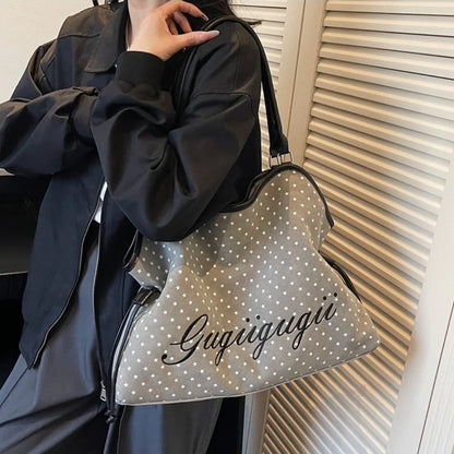 Polka Dot Hobo Shoulder Bag