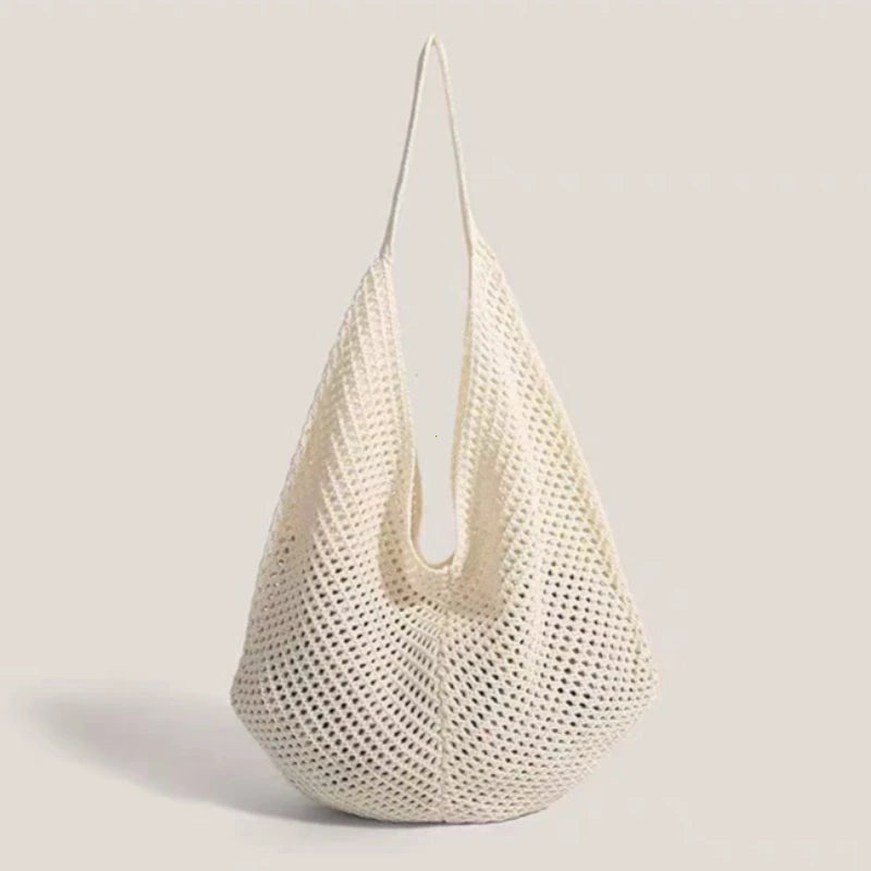 Hollow Crochet Tote Bag