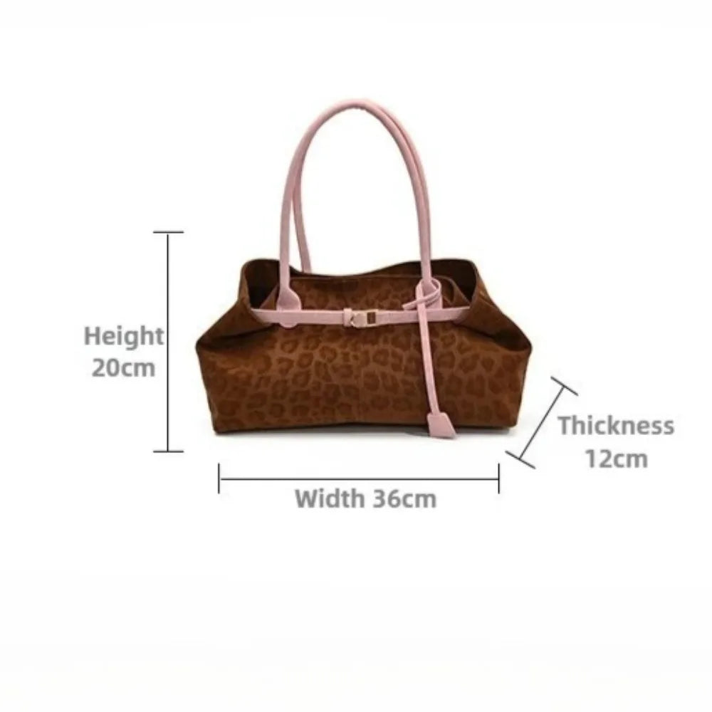Leopard Print Slouchy Tote Bag