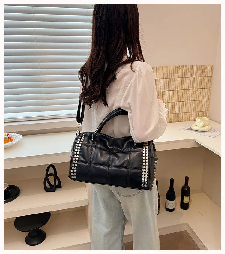 Convertible Studded Handbag