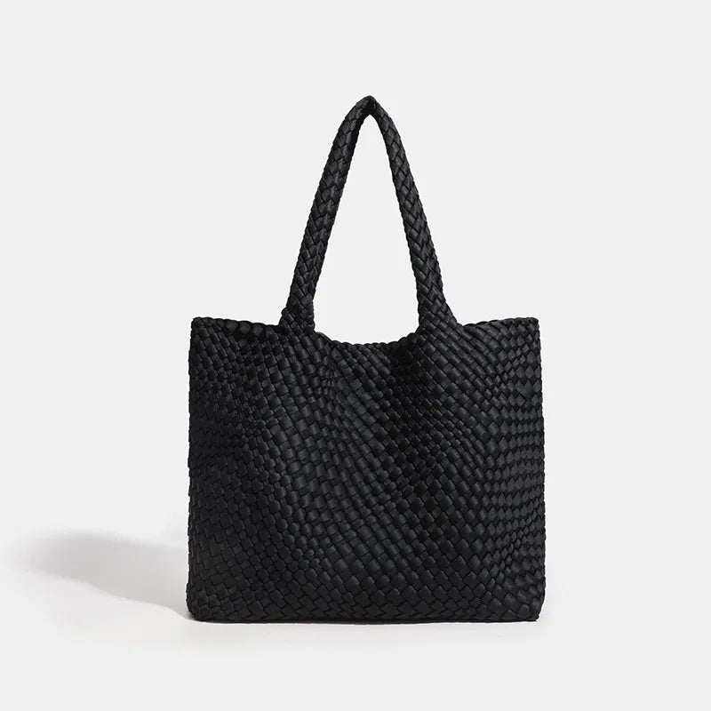 Oversized Woven Top Handle Bag