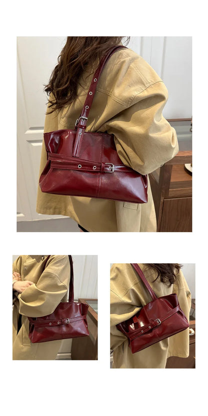 Numa Glossy Patent Tote