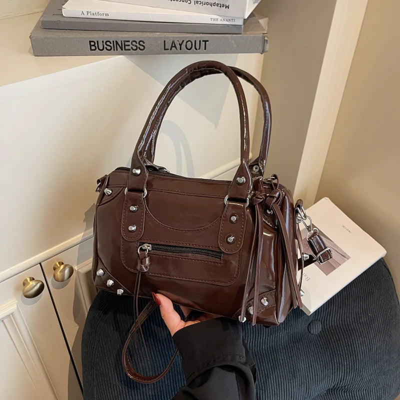 Y2K Studded Versatile Shoulder Bag