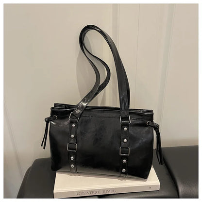 Women's Retro Leather Tote Bag