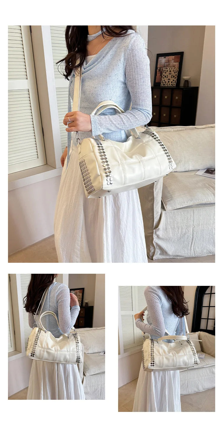 Convertible Studded Handbag