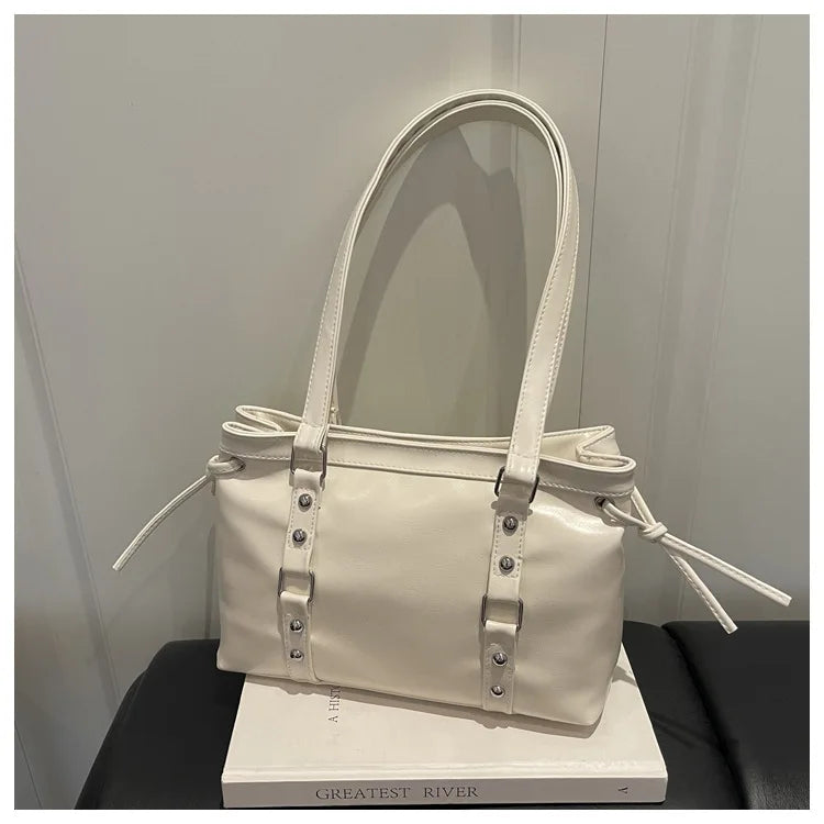 Women's Retro Leather Tote Bag