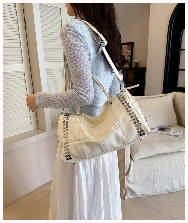 Convertible Studded Handbag