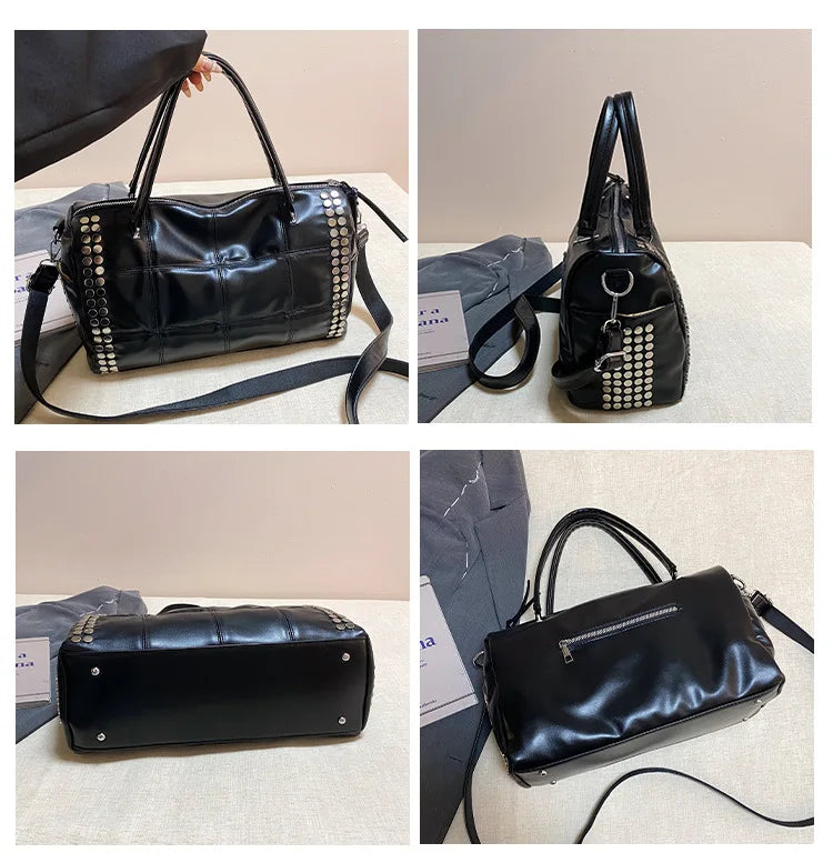 Convertible Studded Handbag