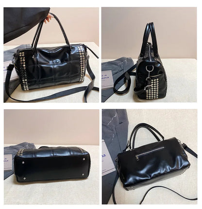 Convertible Studded Handbag