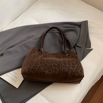 Leopard Print Slouchy Tote Bag