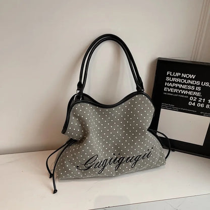 Polka Dot Hobo Shoulder Bag