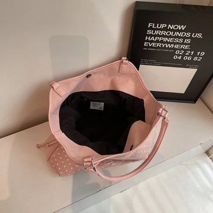 Polka Dot Hobo Shoulder Bag