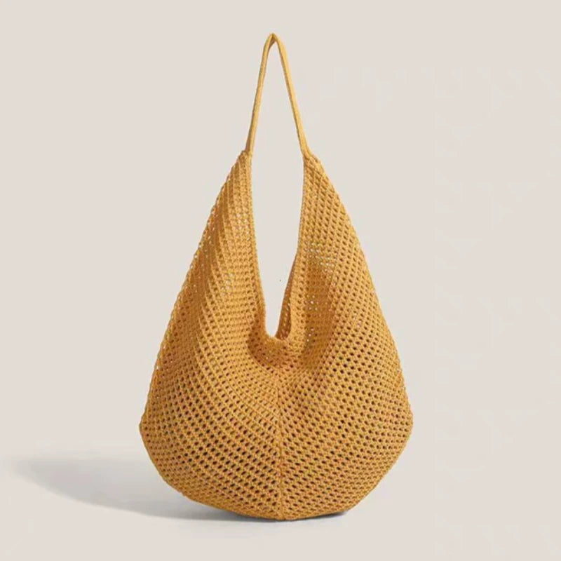 Hollow Crochet Tote Bag