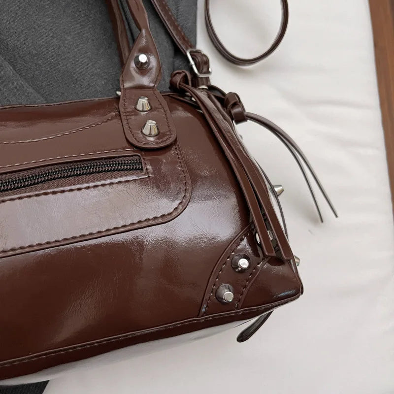 Y2K Studded Versatile Shoulder Bag