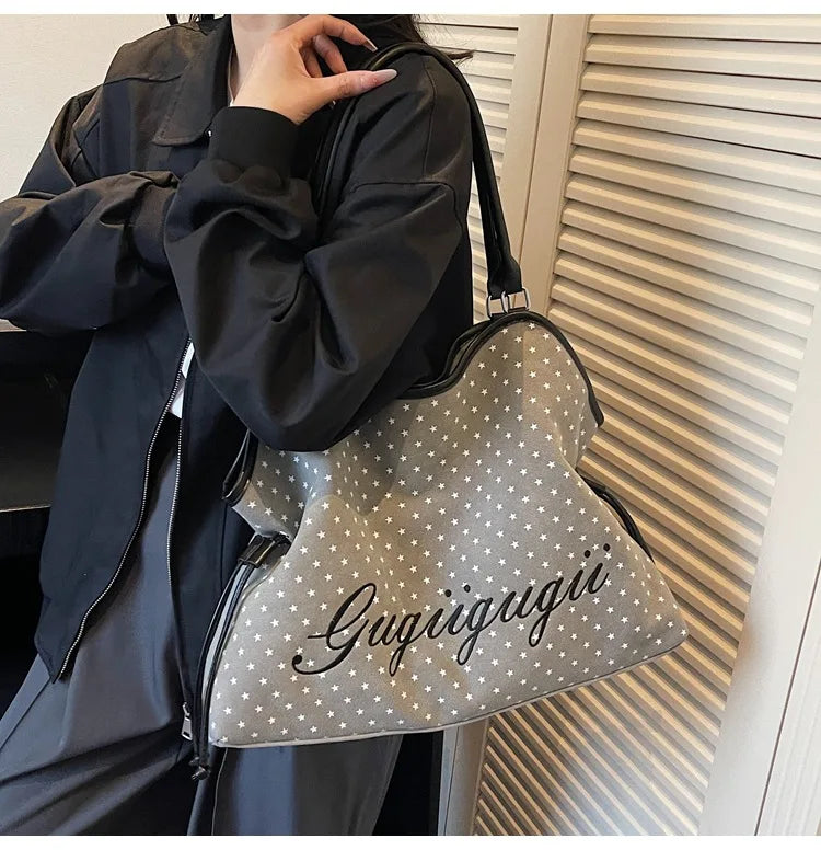 Polka Dot Hobo Shoulder Bag