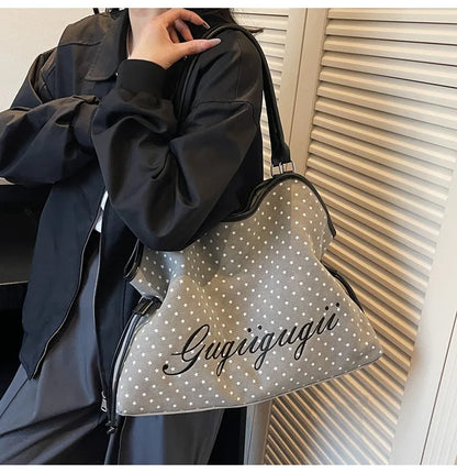 Polka Dot Hobo Shoulder Bag