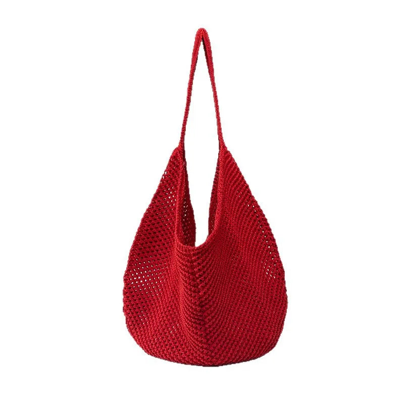 Hollow Crochet Tote Bag