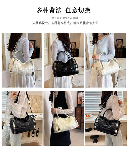 Convertible Studded Handbag
