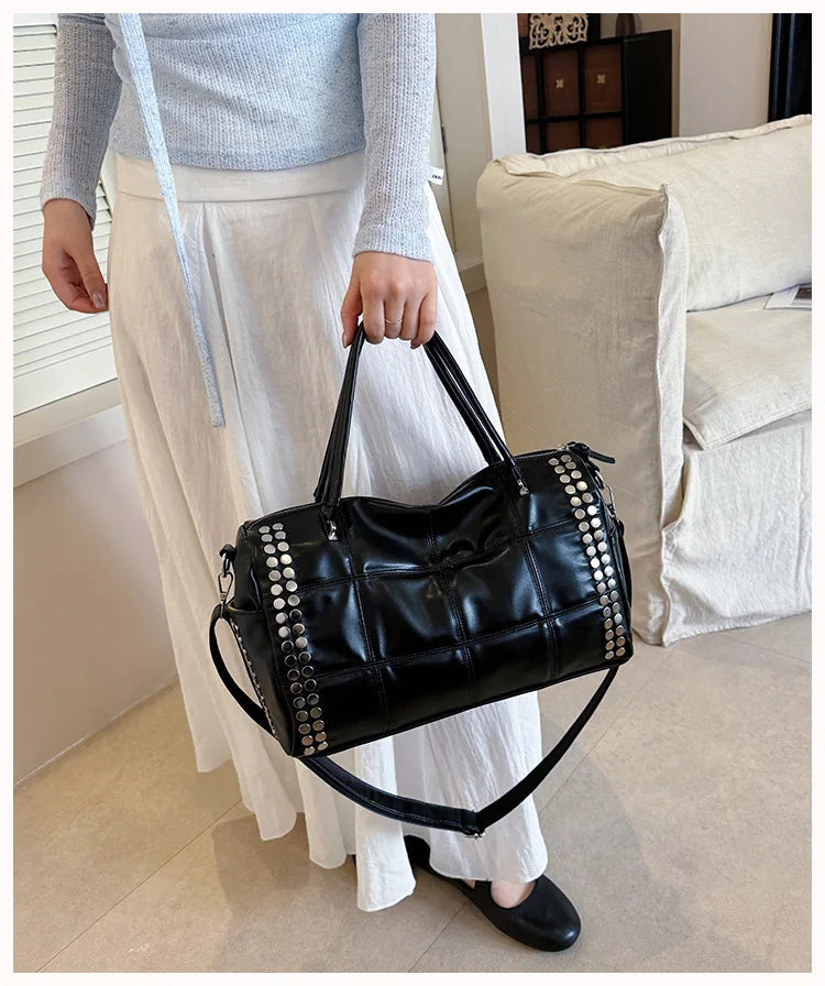 Convertible Studded Handbag