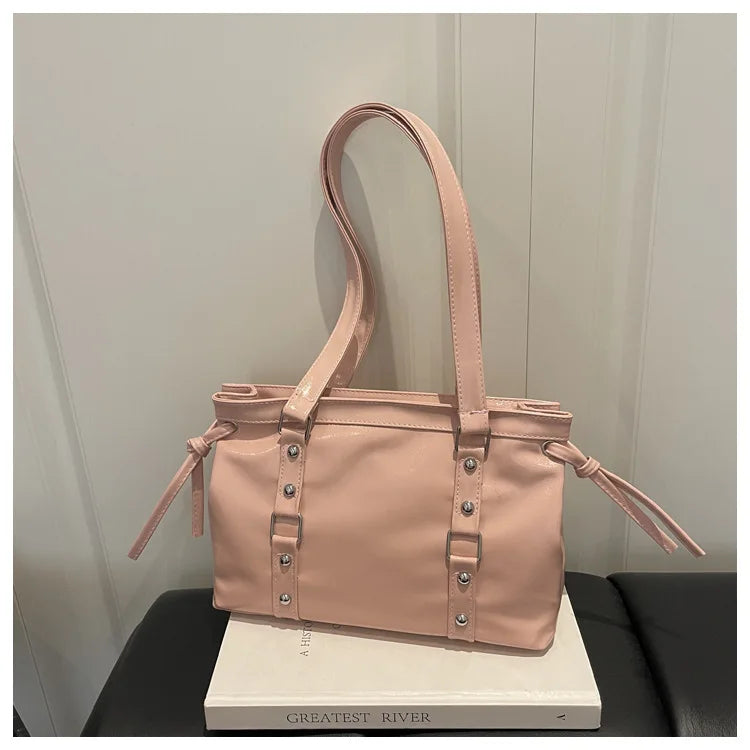 Women's Retro Leather Tote Bag