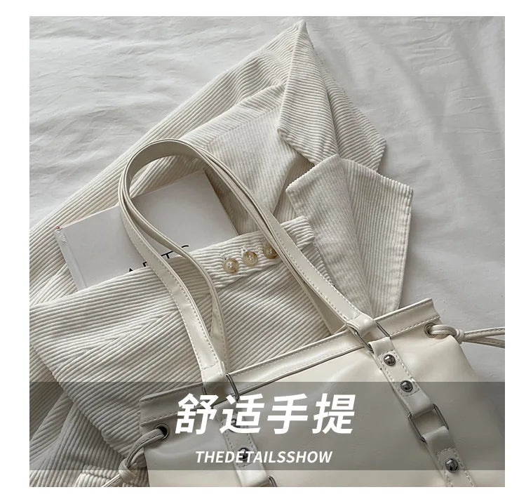 Women's Retro Leather Tote Bag