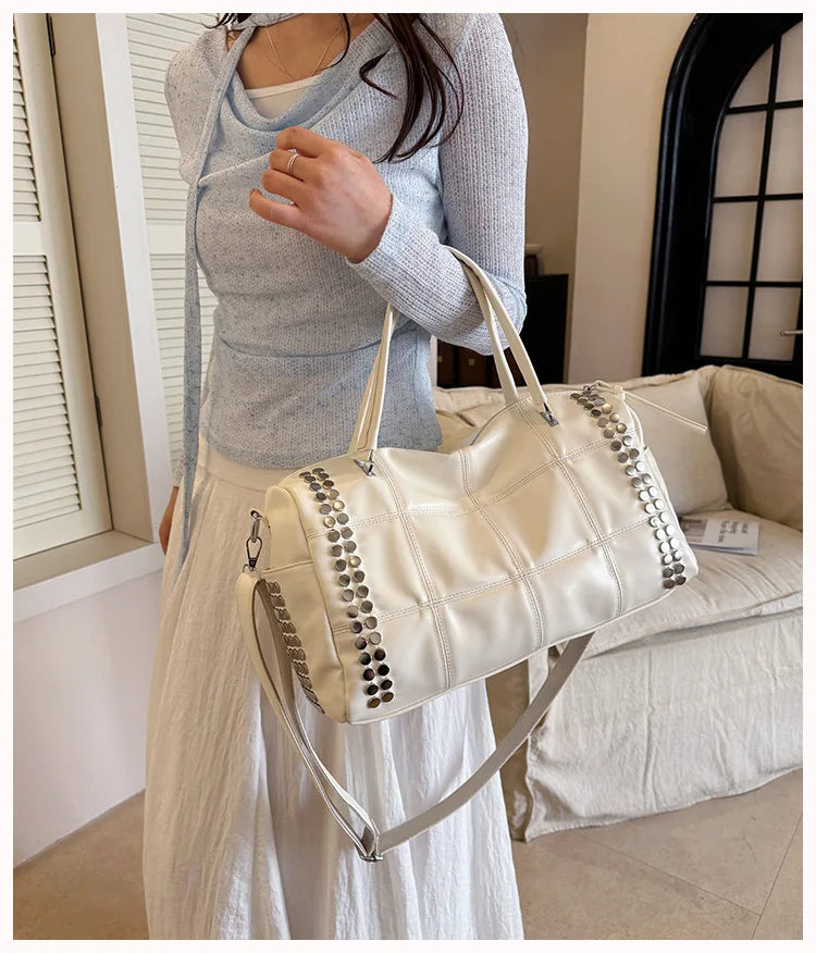 Convertible Studded Handbag